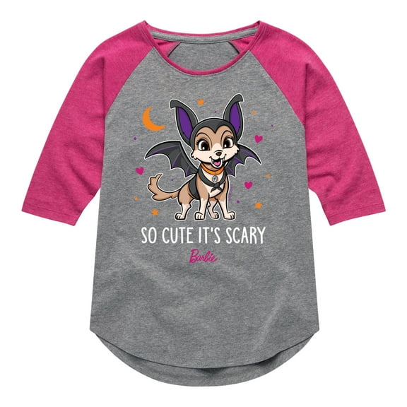 Barbie - So Cute It's Scary - Toddler And Youth Girls Raglan Graphic T-Shirt