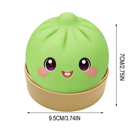 Steamed Bun Squishies Set Soft Dumpling Stress Ball with Steamer Basket Mini Stress Relief Anxiety Toys for Desk Classroom Travel