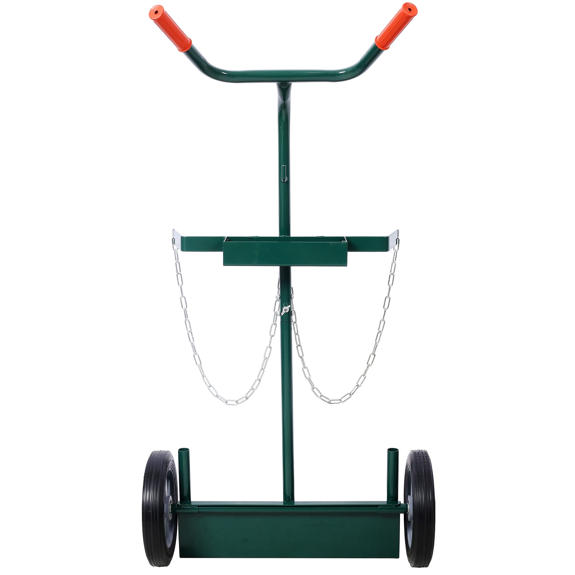 Heavy Duty Cylinder Cart With 440 Lbs Capacity, Compact Dual Oxygen Tank Hand Truck, 10 Inch Solid Rubber Wheels, Durable Metal Design For Secure Gas Cylinder Storage And Mobility