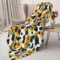 thumbnail image 3 of Sigee Cute Cow Print Sunflower A for Flannel Blanket - Ultra-Soft, Warm and Cozy, Perfect for Couch, Bed, or Travel-50"x40", 3 of 6