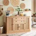 thumbnail image 2 of SinCiDo 58" Farmhouse Buffets & Sideboards, Buffet Cabinet with Storage, Accent Farmhouse Coffee Bar w/2 Drawers and 4 Doors, 2 of 6