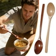 thumbnail image 2 of Wooden Kitchen Utensils Set – Soup Teaspoon, Cooking Fork, and Spoon for Dining and Bar, Natural Tableware Tools for Cooking, Serving, and Everyday Use Two Spoons, 2 of 9