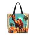 thumbnail image 1 of Fotbe Cool Camel Oasis Vibes Bolsa Tote con Estampado para Mujer, Bolsos con Cremallera, Bolsa de Hombro Casual de Gran Capacidad con Bolsillos Internos, 1 of 7