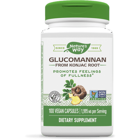 Nature's Way Premium Herbal Glucomannan from Konjac Root, 1,995 mg per serving, 100 Vcaps