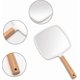 thumbnail image 3 of Hand Held Mirror with Handle for Makeup,Wood Hand Mirror Single-Sided Portable Travel Vanity Mirror, 3 of 4