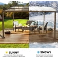 thumbnail image 3 of MELLCOM Gazebo 12x16 with Adjustable Polycarbonate Roofs, All Aluminum Frame Permanent Pergola for Patio, Outdoor Freestanding Shelter, Dark Brown, 3 of 5