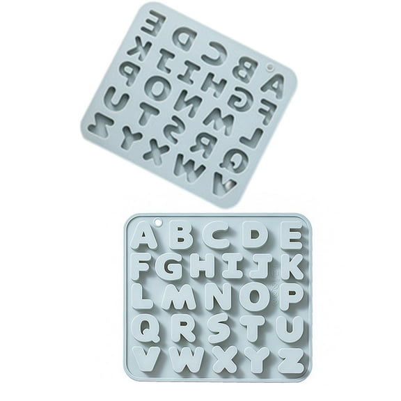 AOOOWER English Letter Shaped Mold Fondant Resin Mould Cake Pastry Baking DIY Supplies