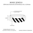 thumbnail image 5 of Rosec Jewels Real Diamond Band Ring with Black Enamel for Men - HI-SI Quality, 18K White Gold, US 9.00, 5 of 6