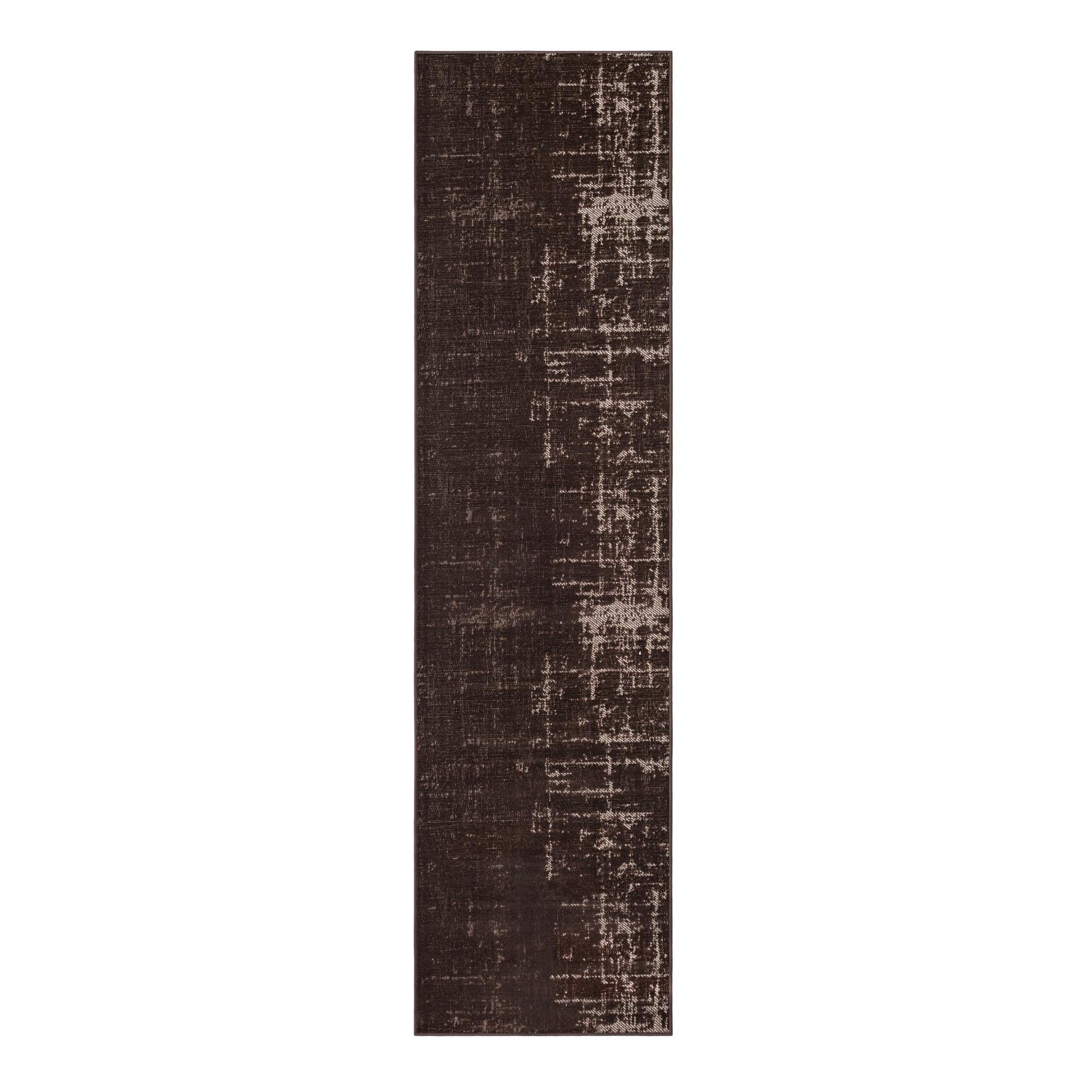 Unique Loom Valencia Collection Area Rug - Seville (2' 7" x 10' Runner Charcoal/Ivory)