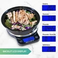 thumbnail image 4 of INEVIFIT DIGITAL KITCHEN SCALE, Highly Accurate Multifunction Food Scale 13 lbs 6kgs Max, Clean Modern White with Premium Stainless Steel Finish. Includes Batteries & 5-Year Warranty - Black, 4 of 5