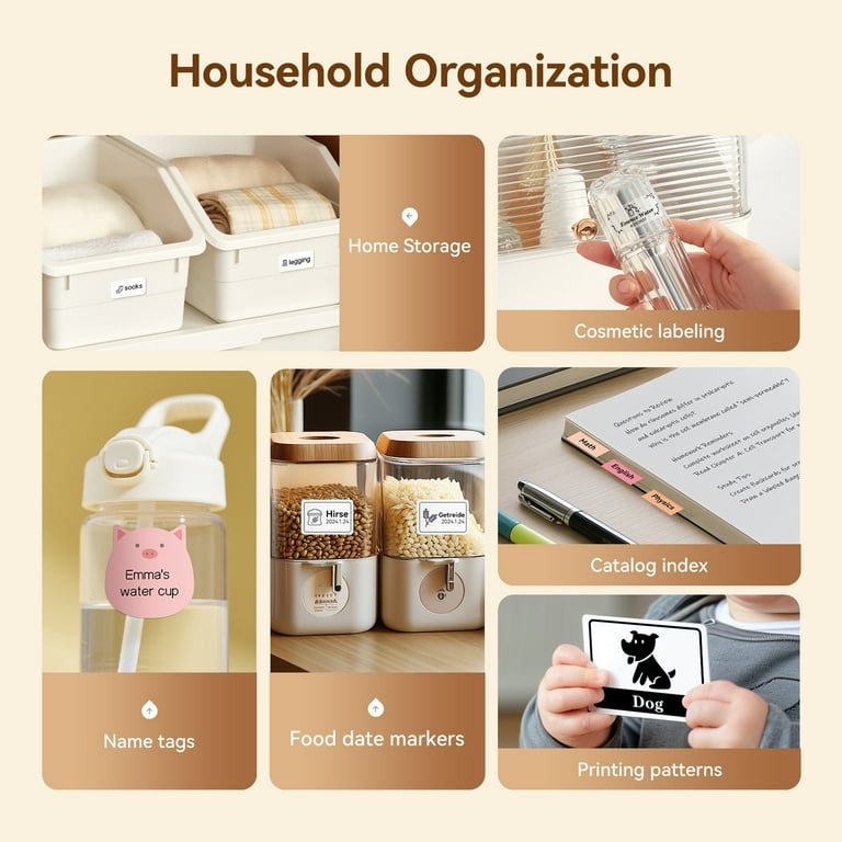 NIIMBOT B21 Etikettendrucker, Selbstklebendes Etikettiergerät Bluetooth Beschriftungsgerät Sticker Drucker Label Printer, Tragbares Label Printer für Barcode Einzelhandel Büro, Schwarz