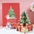 thumbnail image 4 of Tarjetas plegables Tarjeta navideña 3D con sobre Árbol de Navidad Papá Noel, 4 of 5