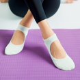 thumbnail image 2 of WMNTST Womens Socks With Grips Low Cut Hollow Yoga Sock Dancing Breathable Sport Exercise Workout Socks, 2 of 3