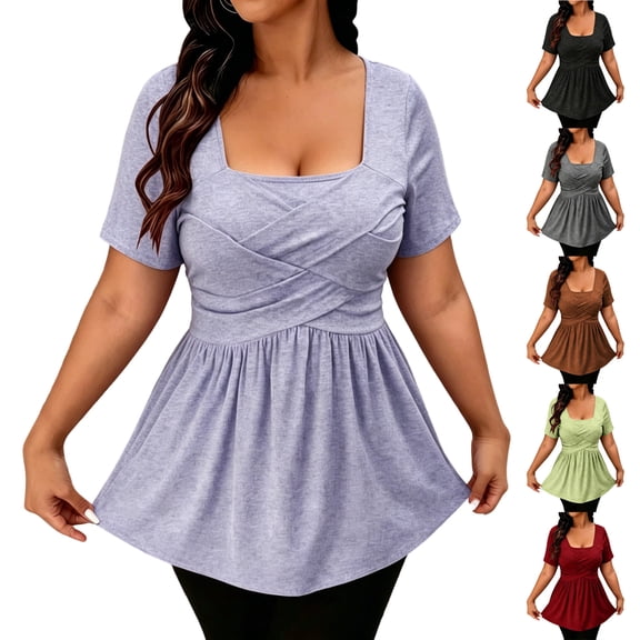 Bixock Maternity Tops Plus Size Short Sleeve V Neck Loose Pregnancy Blouse Casual Maternity Shirt Pregnant Top Summer Maternity Clothes