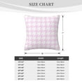 thumbnail image 4 of ZICANCN Pink Thousand Bird Check Throw Pillow Covers, Bed Couch Sofa Knit Decorative Pillow Covers for Living Room Farmhouse, 26"x26", 4 of 8