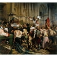 thumbnail image 2 of Paul Delaroche 16x15 Gold Ornate Wood Frame and Double Matted Museum Art Print Titled - The Winners of the Bastille in Front of the Town Hall, July 14, 1789 (1830-1838), 2 of 4