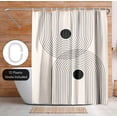 thumbnail image 4 of Americanflat 71" x 74" Shower Curtain, Black Geometrical Line Art 2 by Tetyana Karankovska, 4 of 7