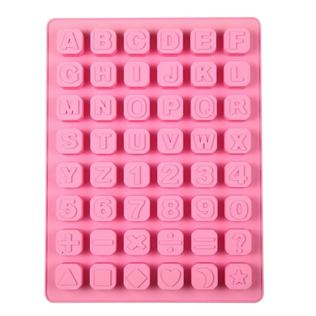 

Farfi 48 Holes Cake Mold Heat-resistant Flexible Keyboard Dessert Making Silicone Delicate Cake Cookie Mold for Home Baking (Pink)