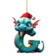 thumbnail image 1 of pstuiky Colgante navideño con letras de dinosaurio para bebé acrílico plano para árbol de Navidad decoración del hogar, 1 of 1