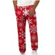 thumbnail image 2 of Pantalones largos para hombre, estampados, moda casual, con bolsillos, cintura elástica, pantalones largos, pantalones deportivos, pantalones de poliéster para hombre., 2 of 5