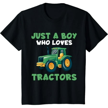 Kids Farm Lifestyle Just A Boy Who Loves Tractors T-Shirt