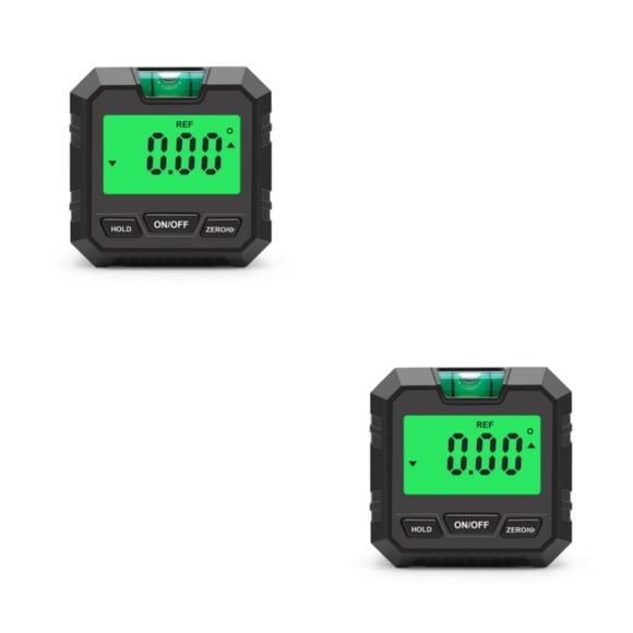 Speravity Transportador de caja de nivel digital Medidor de niveles de 490 ° Mini medidores de bisel Retroiluminación Transportadores de Type3 NO3