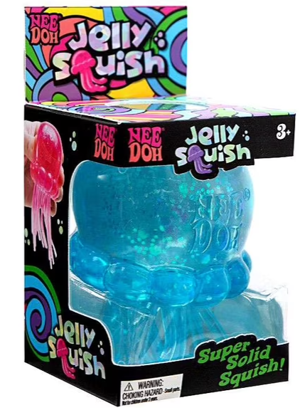 Nee Doh Jelly Squish, Nice Cream and Fuzz Ball Combo (1 random color of each)