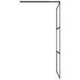 thumbnail image 5 of vidaXL Walk-in Shower Wall 39.4"x76.8" Half Frosted ESG Glass Black, 5 of 6