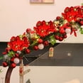 thumbnail image 4 of PENGXIANG Christmas Decoration Flower Simulated Garland Rattan Artificial Flowers 60pcs Red Simulation Filigree Cloth Wreath, 4 of 11