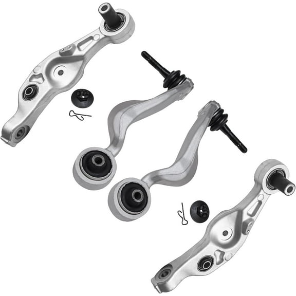 Detroit Axle - RWD 4pc Front Control Arms for 2007-2012 Lexus LS460, 2 Upper Rearward Control Arms with Ball Joints 2 Lower Control Arms 2008 2009 2010 2011 Replacement