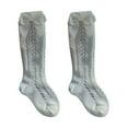 thumbnail image 1 of Chaussettes Hautes Jusqu'aux Genoux pour Fille, Crotchet, Ajourées, Nœud, Bas Tube, 1 of 6