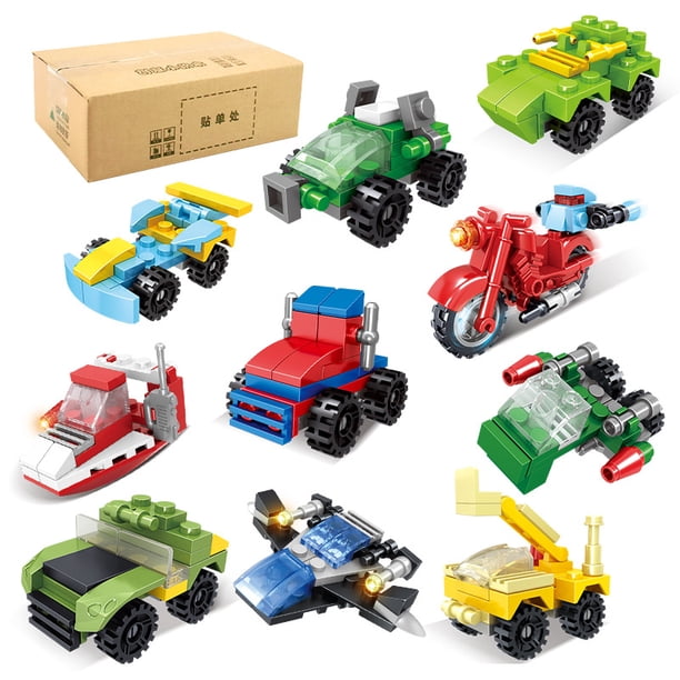 Juguete de bloques de construcción para niños, juguete ensamblado con partículas pequeñas, City Task Force, 10 cajas (personalizadas), caja
