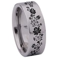 thumbnail image 3 of Flower Tungsten Carbide Ring, 3 of 9