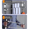 thumbnail image 4 of Porte-Serviette en Acier Inoxydable Chromé Barres Porte-Serviette Mural Support Serviette Rétractable 49-90cm avec Crochet, 4 of 5