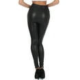 thumbnail image 2 of Sakkas Matte Liquid High Waist Stretch Leggings - Made in USA - Black - Medium, 2 of 7
