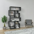 thumbnail image 2 of Ada Home Decor Furniture Multiple Tier Open Shelf Anthracite Berkshire Modern Bookcase, 2 of 7