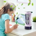 thumbnail image 4 of Fwttom Tower Fan - Quiet Desk Fan Humidifier Adjustable Wind Speed, Portable Personal Fan Large Battery Extra Long Time Working, Standing Fans That Blow Cold Air Fan for Bedroom, 10.6", 4 of 6