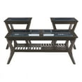 thumbnail image 2 of Pemberly Row 3 Piece Table Set Living Room Set, Includes 1 Wooden Rectangular Coffee Table and 2 End Tables with Glass Top in Umber, 2 of 17
