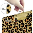thumbnail image 4 of FMSHPON Leopard Clipboard Hardboard Wood Nursing Clip Board and Pull for Standard A4 Letter 13x9 inches, 4 of 7