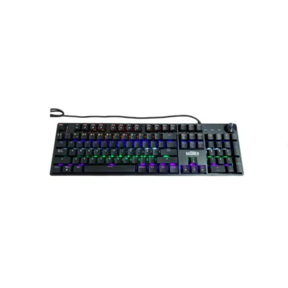 Teclado Mitzu BASH-1004 Gamer Alambrico fullrainbow/104 Negro Mitzu BASH-1004