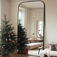 thumbnail image 2 of Antok 81"x41.1" Floor Mirror, Arched Full Body Standing Mirror for Bedroom & Living Room, Black, 2 of 6