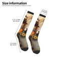 thumbnail image 2 of Fotbe Bucket Flower Cow Calcetas Divertidas Estampadas para Hombre y Mujer, Calcetas de Algodón hasta la Rodilla para Caminar, Correr, Enfermería y Embarazo, 2 of 6