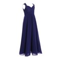 thumbnail image 3 of Aislor Kids Girls Chiffon Lace Sleeveless Wedding Bridesmaid Flower Dress Long Maxi Party Gown, 3 of 7