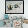 thumbnail image 3 of Designart 'The Winter Mountains With Little House' Traditional Framed Art Print, 3 of 4
