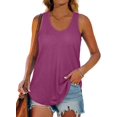 thumbnail image 1 of Womens Racerback Tank Tops Loose Fit Causal Summer U Neck, 1 of 5