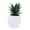 White, variant on witspace Artificial Succulent Potted Pineapple Decor - Fake Pineapple Home Office Kitchen Table Decoration Resin Decoration Pineapple Plant Green Plant Garden Decor