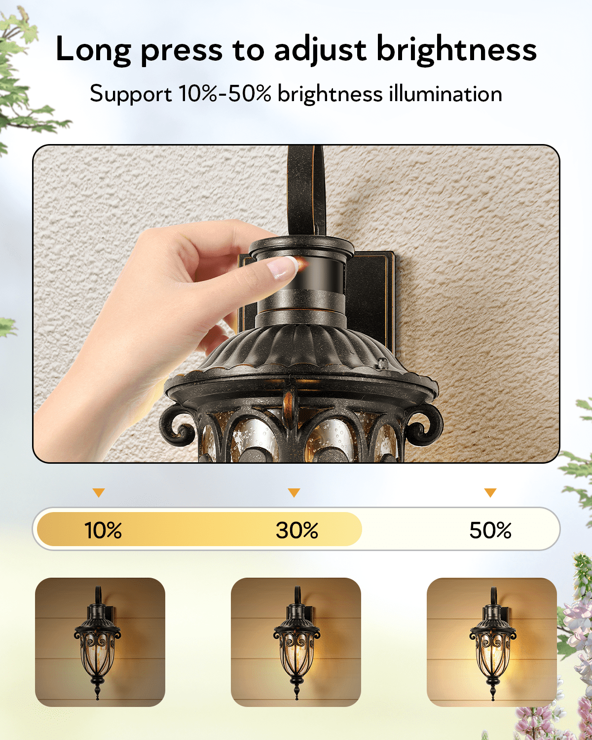 VIANIS Motion Sensor Outdoor Lights, Motion Lights for Outside Dusk to Dawn, Waterproof Porch Lights Outdoor, Oil Rubbed Bronze Exterior Lighting Fixtures for House, Porch, Garage, Doorway
