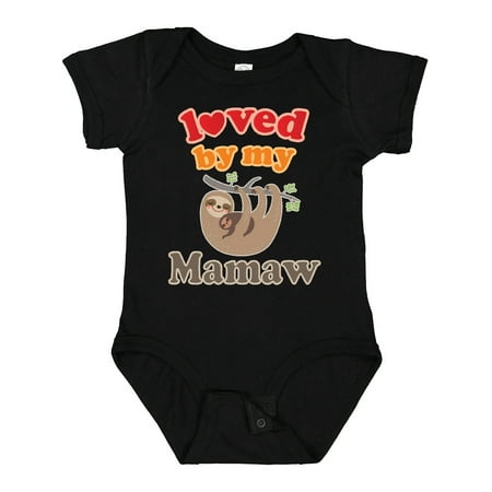 

Inktastic Mamaw Sloth Loves Me Gift Baby Boy or Baby Girl Bodysuit