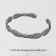 thumbnail image 4 of Pulsera con alas de ángel y plumas plateadas, brazalete ajustable, dije de joyería, regalo, 1 unidad., 4 of 5