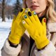 thumbnail image 4 of Guantes de Invierno Tejidos, Adornos de Cristal de Colores Variados, Mitones de Ganchillo de Dedo Completo con Buena Elasticidad para Niñas, Niños, Mujeres, 4 of 7